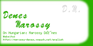 denes marossy business card